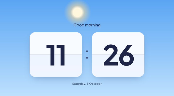 Daylight flip clock style
