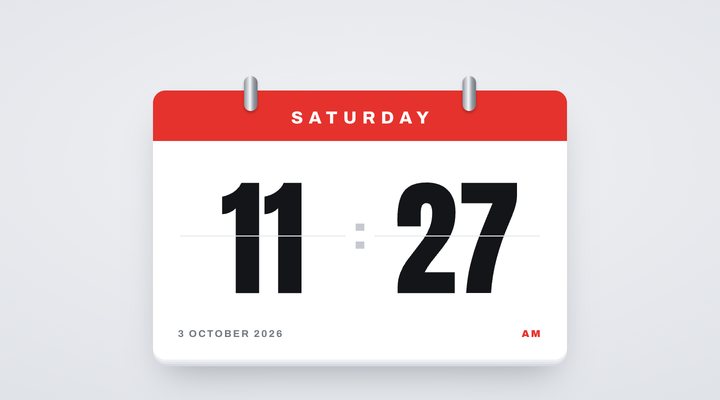 Desk flip clock style