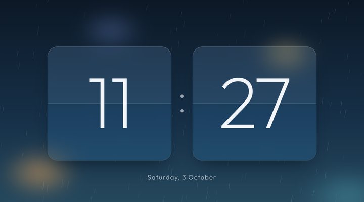 Monsoon flip clock style