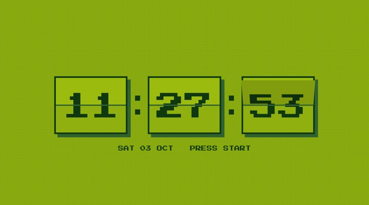 Pocket flip clock style