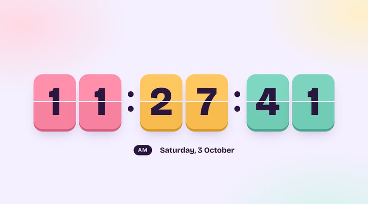 Sorbet flip clock style