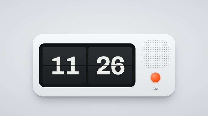 Studio flip clock style