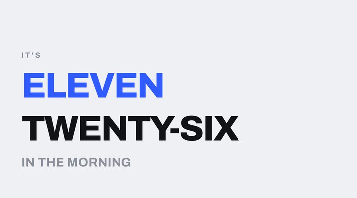 Words flip clock style